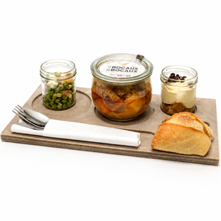 Poulet rôti et légumes anciens